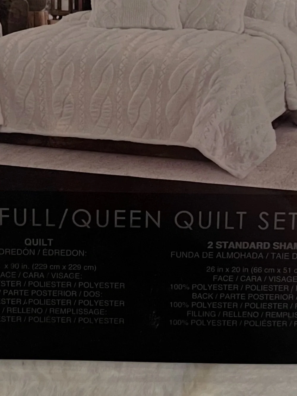 J. Queen New York Cream Full/Queen Quilt Set
